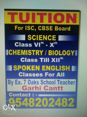 Tuition For Isc, Cbse Board