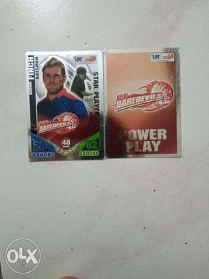 Two cricket Attax Trading Cards