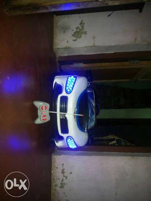 White Lighted Car Toy With Remote Controller