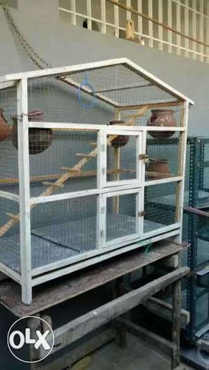 Wooden cage with wood primer finish for sale 3