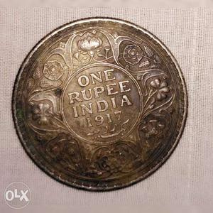 100 years old 1 rupee coin