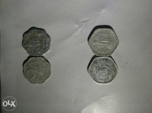 2, 3 & 5 paisa ₹ per coins