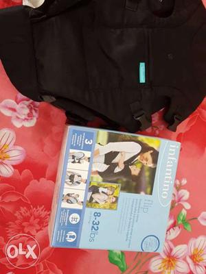 Baby's Black Infantino Carrier With Box - 3 carrying