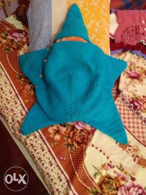 Blue Starfish baby sweater