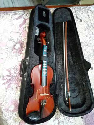 Brown Violin With Case