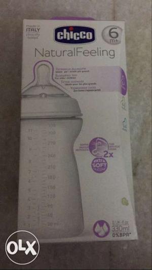 Chicco natural feeding bottle 6 months plus.