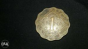 Copper 1 Anna Coin