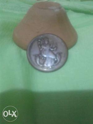 East India company's's copper coin with a devi's image