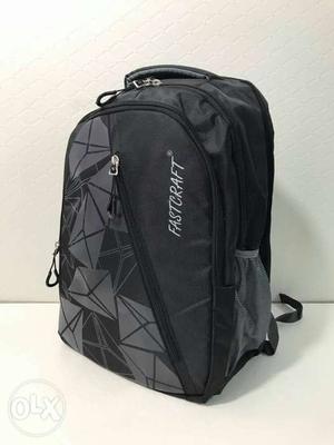 Gray And Black FastCraft Backpack