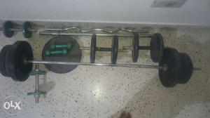 Gym weights and Rods 26kg weights and 3 rods and