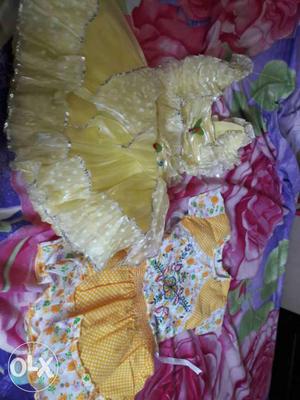 New unused dresses (2 dress) for baby girl upto 2