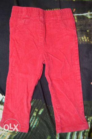 Pink velvet pants age 1.5 to 3 years