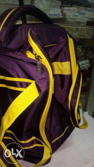 Purple And Yellow Backpack