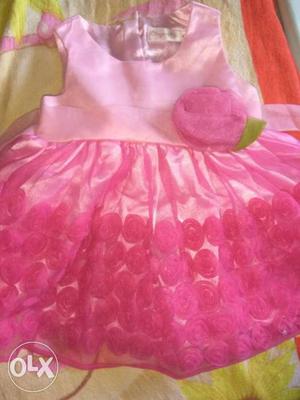 Toddler's Pink Floral Dress