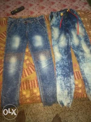 Two Blue Acid Wash Pants