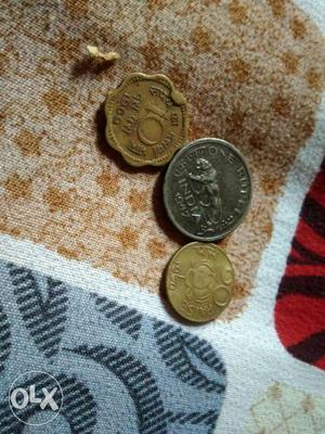 Two Bronze And One Silver Coins