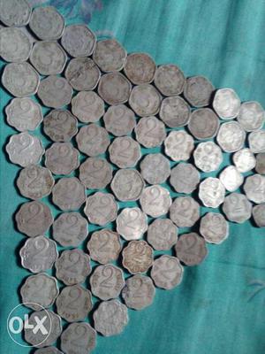 Very rere old coin 20 paisa 600 pice 10 paisa 580