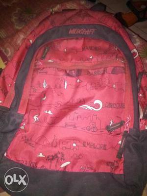 Wildcraft Red And Black Backpack