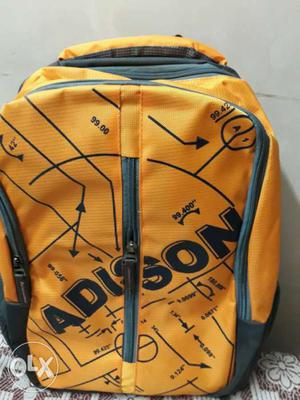 Yellow And Gray Adison Backpack