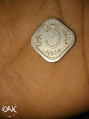 . old ₹5 coin. price negotiable