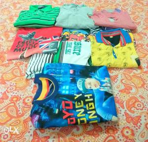 9 T-Shirts. All in excellent condition. Sizes: