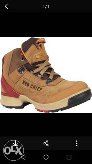 Beige And Red Red Chief Work Boot