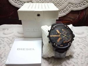Mind blowing offer Round Diesel Chronograph Watch With Box