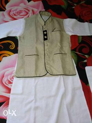 New Kurta And Paijama With Jacket For Sale For 14 to 15 yrs