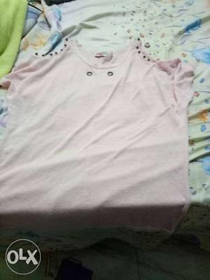 Pink Crew Neck Shirt