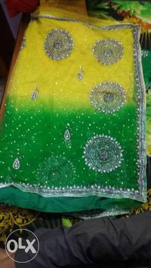 Yellow And Green Textile