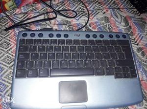 Black And Gray Intel Laptop Computer Keyboard