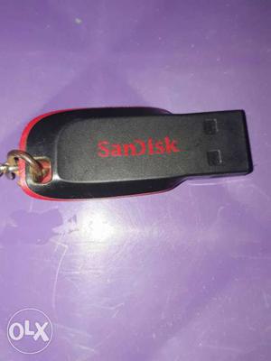 Black And Red SanDisk Usb Flashdrive