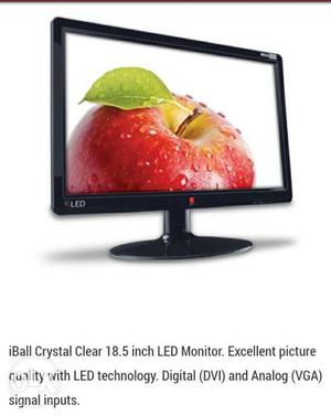 Black IBall Crystal Clear 18.5 Inch LED Monitor for