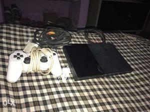 Black Sony PS2 With Controller