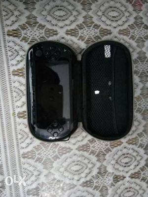 Black Sony PSP With Black Case