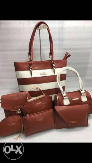 Brown Zara Leather Tote Bags And Sling Bags