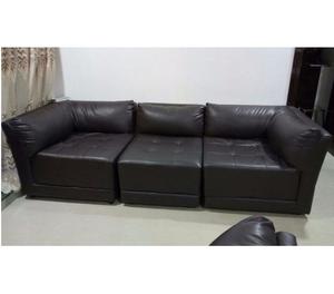 Brown leather sofa (3+2) Mumbai