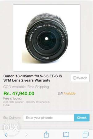 Canon mm STM Lens Screnshot