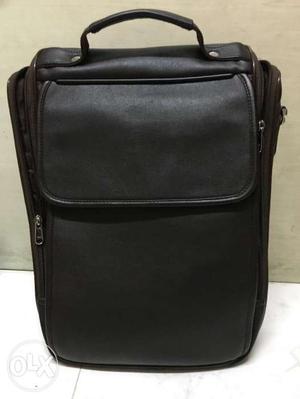 Dark Brown Leather Laptop/office Backpack