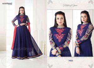 Dia mirza top georgett with embroidery +inner