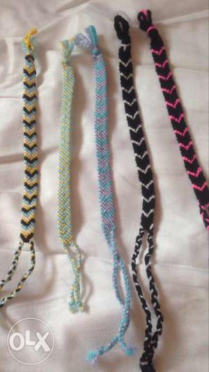 Five Braided Bracelets