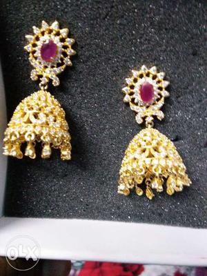 New jhumkas big and CZ jhumkas party wear.not