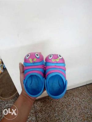 Purple And Blue Rubber Clogs