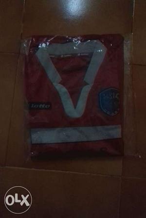 Red And White V Neck Jersey