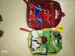 Toddler's Two Spider-Man And Ben 10 Backpacks