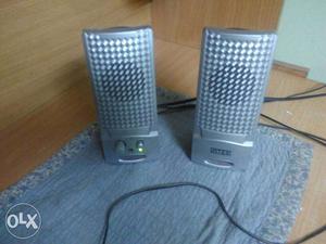 Two Gray Speakers