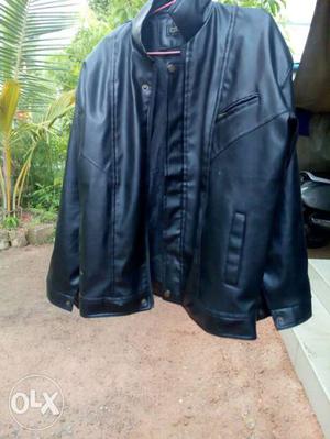 Vanheusen Black Leather Jacket - unused