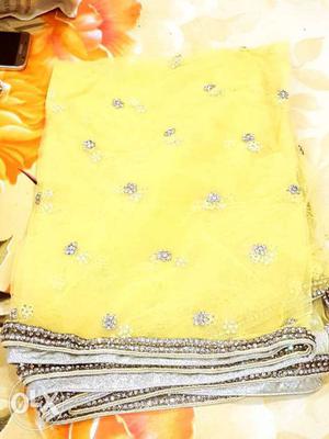 Very beautiful zircon work anarkali with heavy