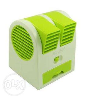 White And Green Mini Portable Air Cooler