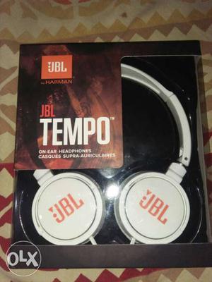 White And Orange JBL Tempo On-ear Headphones In Box
